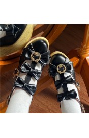 Letter From Cloud Showa Fairy Tales PU Edition Platform Shoes(4 Colours/Full Payment Without Shipping)